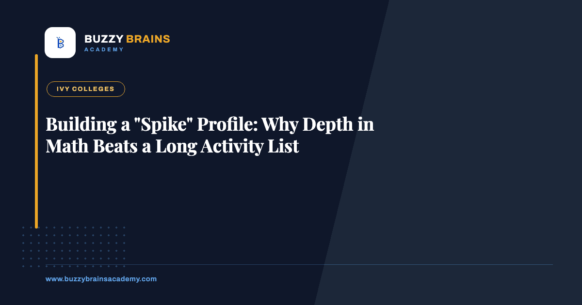 Building a "Spike" Profile: Why Depth in Math Beats a Long Activity List