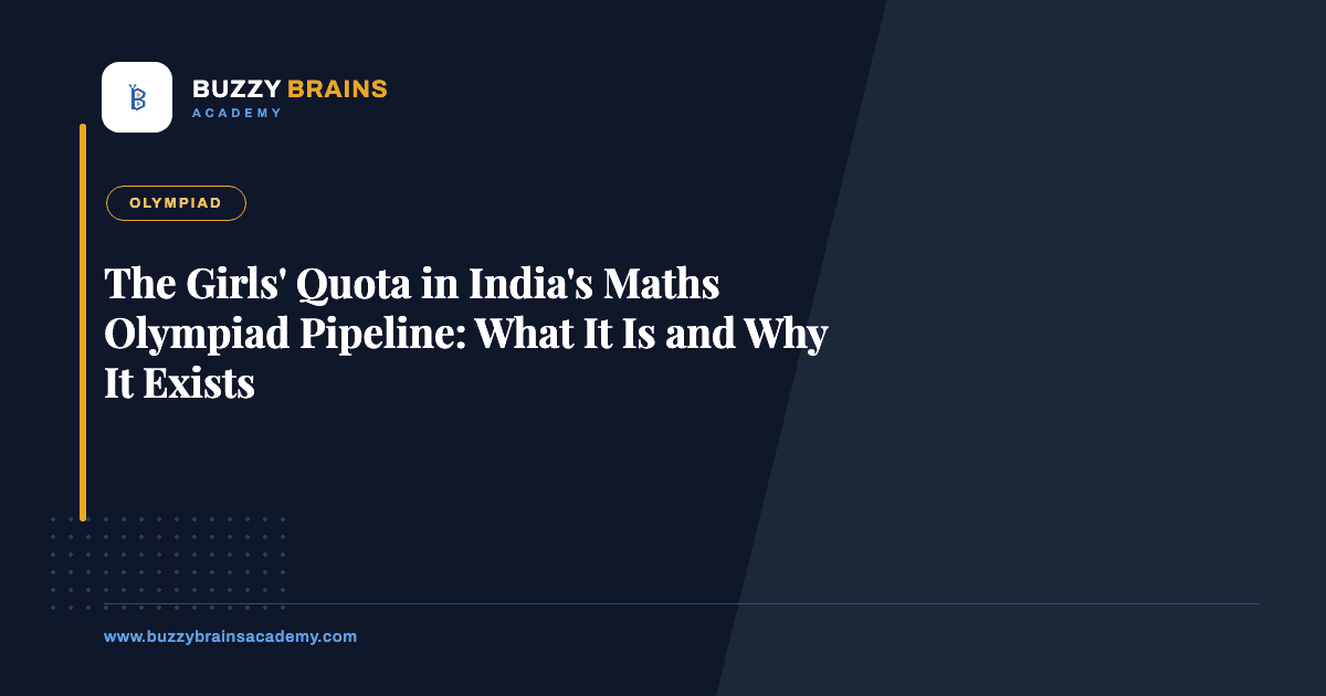 The Girls' Quota in India's Maths Olympiad Pipeline: What It Is and Why It Exists