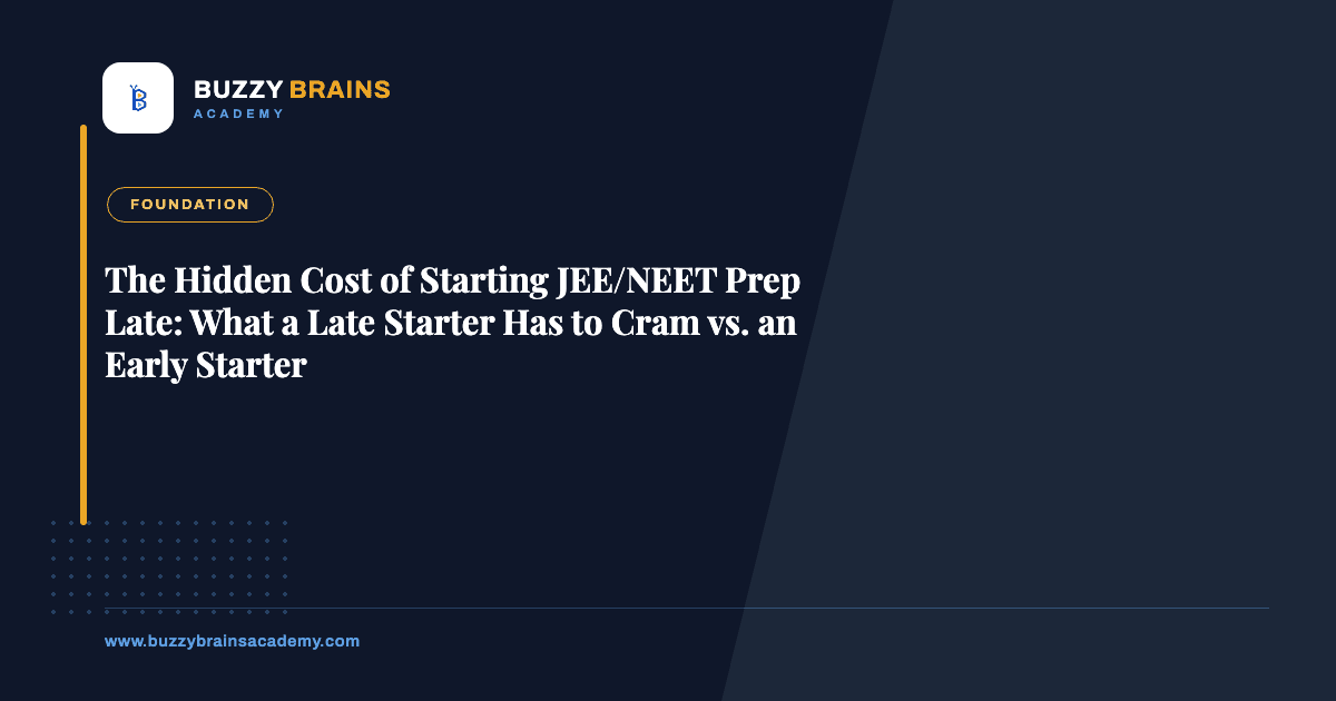 The Hidden Cost of Starting JEE/NEET Prep Late: What a Late Starter Has to Cram vs. an Early Starter