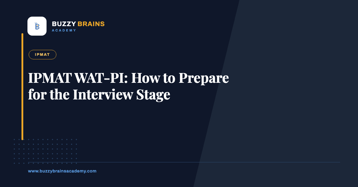 IPMAT WAT-PI: How to Prepare for the Interview Stage