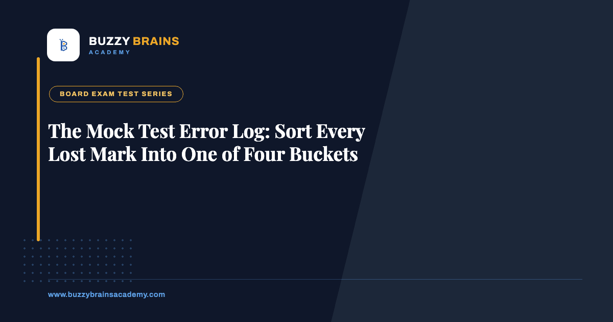 The Mock Test Error Log: Sort Every Lost Mark Into One of Four Buckets