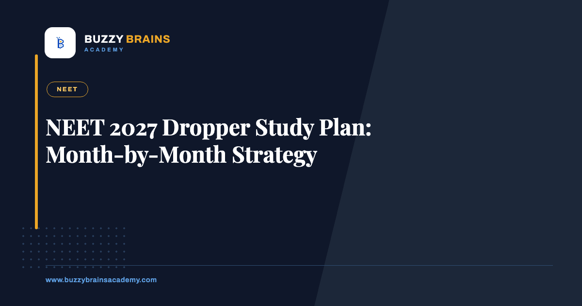 NEET 2027 Dropper Study Plan: Month-by-Month Strategy