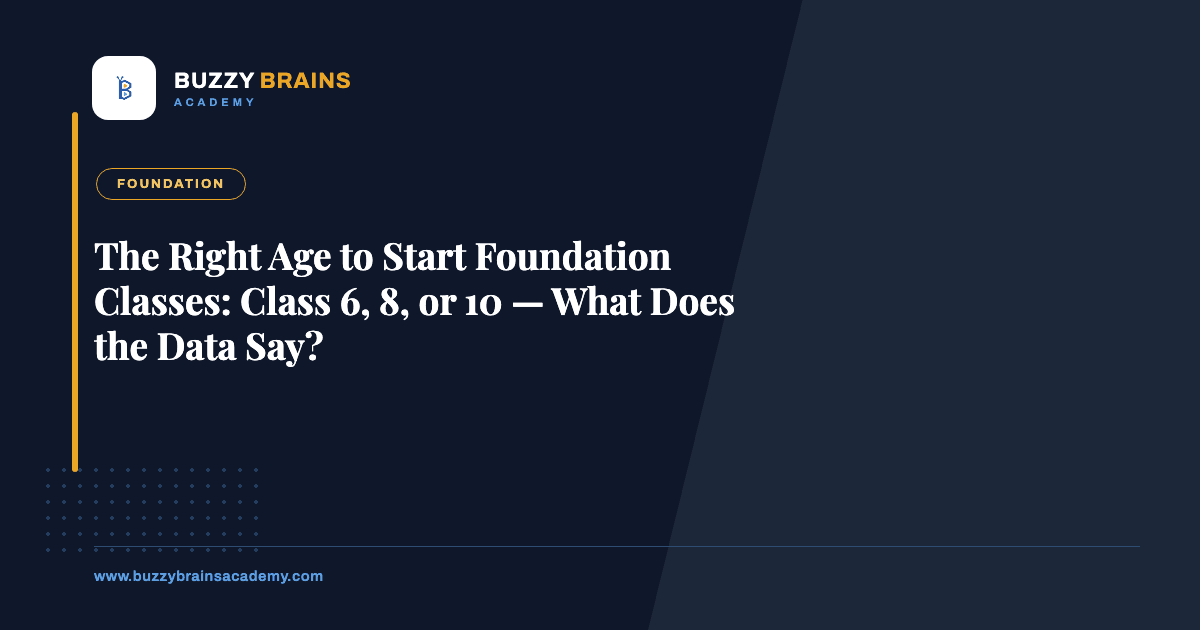 The Right Age to Start Foundation Classes: Class 6, 8, or 10 — What Does the Data Say?