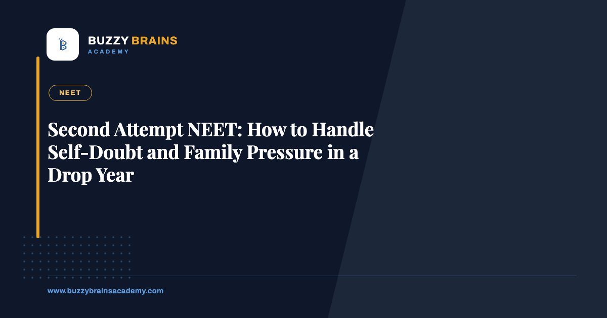 Second Attempt NEET: How to Handle Self-Doubt and Family Pressure in a Drop Year