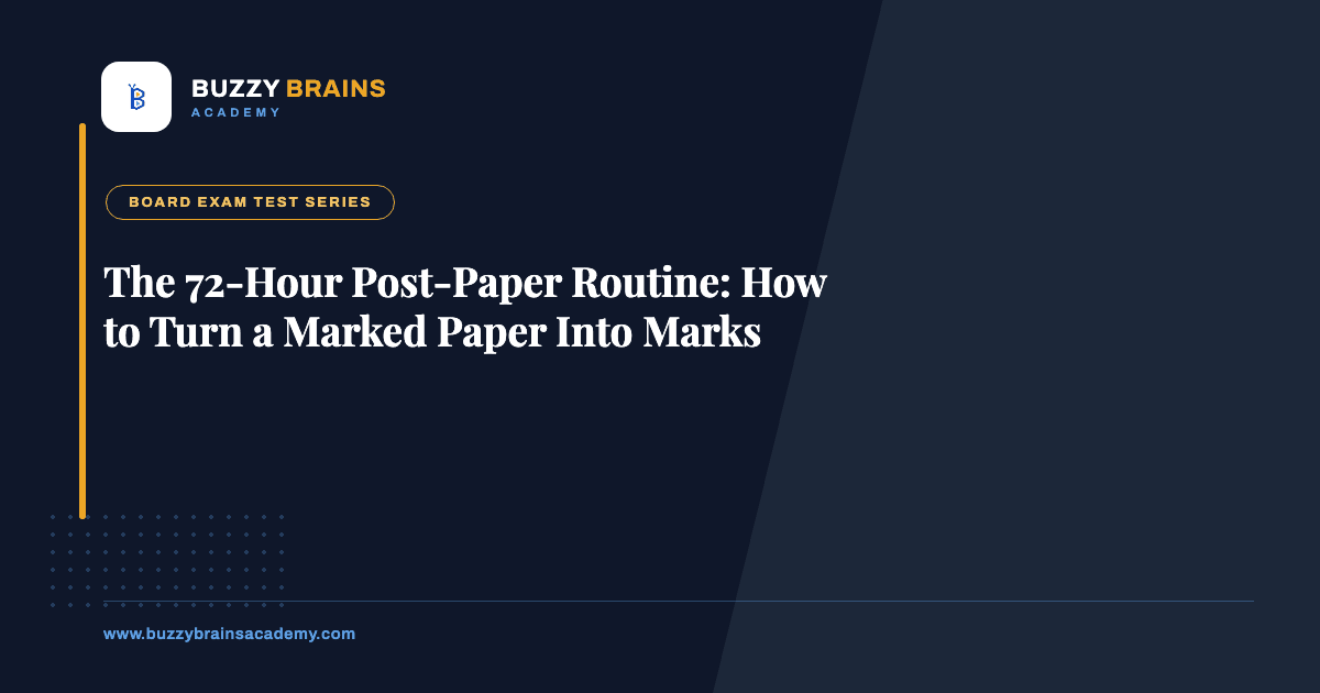The 72-Hour Post-Paper Routine: How to Turn a Marked Paper Into Marks
