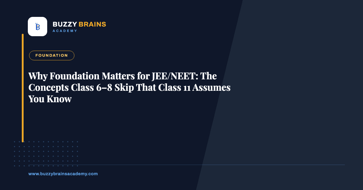 Why Foundation Matters for JEE/NEET: The Concepts Class 6–8 Skip That Class 11 Assumes You Know